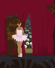 Girl Ballerina Experiencing Stage Fright © Michelle