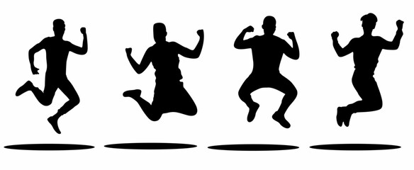 Silhouette of man jumping