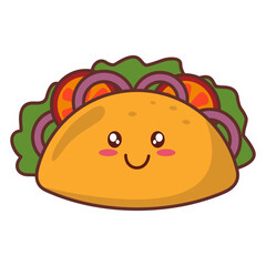 Taco Cartoon Sticker