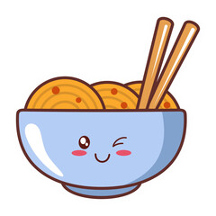 Noodle Cartoon Sticker
