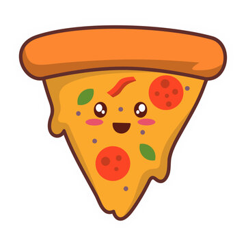 Pizza Cartoon Sticker