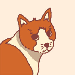 cute cat vector design crayon style