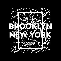 typography design vectors black background with the word brooklyn new york
