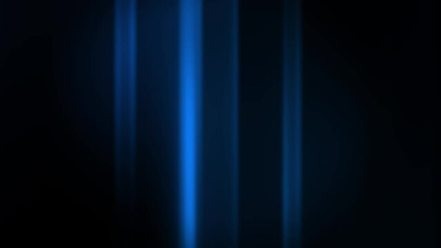 A high-tech backdrop of blue vertical converging stripes on a black background.