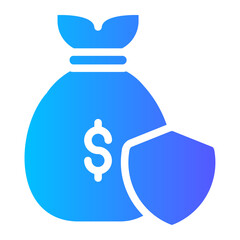 money bag gradient icon