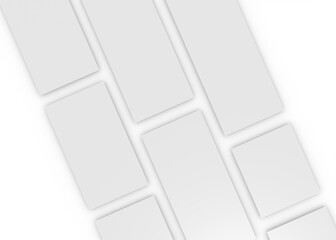 Moodboard template composition with blank photo cards