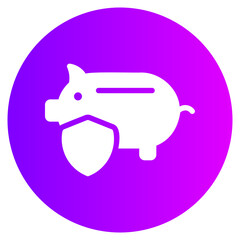 piggy bank gradient icon