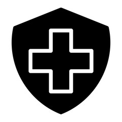 Obraz premium medical insurance glyph icon