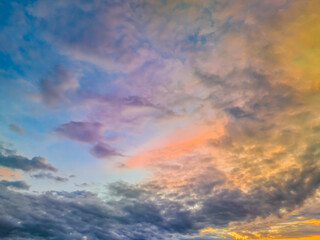 Sunrise skyscape with clouds