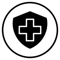 medical insurance glyph icon