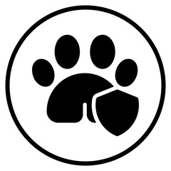 Fototapeta premium pet insurance glyph icon