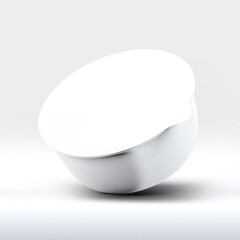 Instant Food Bowl Mock-Up 3D illustration. 3D rendering. food.
