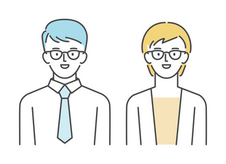 ビジネスマン、ビジネスパーソン、上半身のイラスト素材