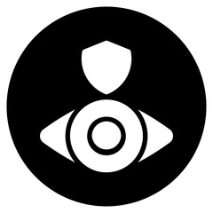 eye insurance glyph icon