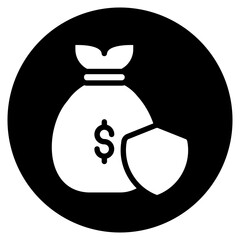 money bag glyph icon