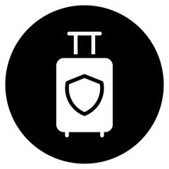 travel insurance glyph icon