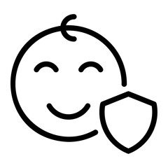 baby line icon