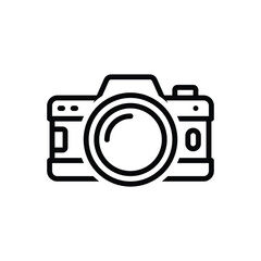 Black line icon for photography 