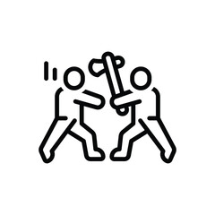 Black line icon for enemies 