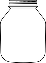 Bottle Jar Outline Illustration