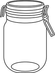 Bottle Jar Outline Illustration
