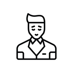 Black line icon for husband 