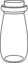 Bottle Jar Outline Illustration