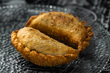 Delicious fried empanada from Argentina.