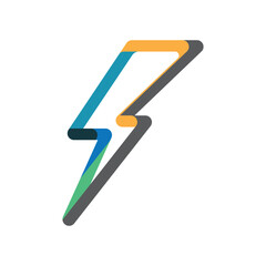 Lightning icon  flash logo