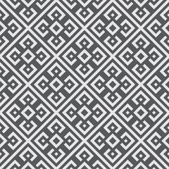 Editable Seamless Geometric Pattern Tile with Interlocking square Shape Stock Vector