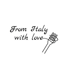From Italy with love illustration. vector - 600293928