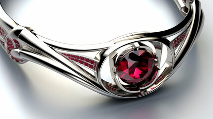  Futuristic Jewelry Concept with Platinum and Ruby