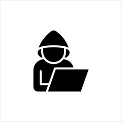 Cyber Security Icon. Security concept with a padlock and a points. Isolated on white background. App Symbol or UI element.