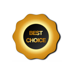 Best choice golden sign. Vector illustration