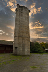 Silo de granos en el Sur de Chile.