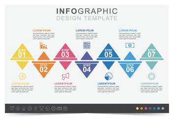 Infographic business plan and icons set