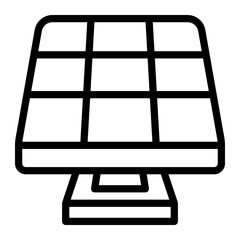 Solar Panel Simple Line Icon Symbol