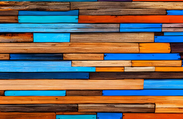 Add depth and interest to your projects with our AI-generated art on a colorful wooden plank background. Vibrant colors and textures create a striking contrast, perfect for modern designs and branding