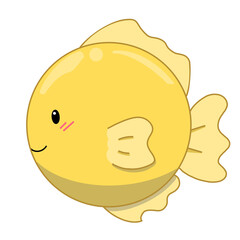 Animal sea cartoon cute premium character illustration for kids