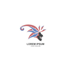 Obraz premium Witch face logo concept with hat some leaves and soft colors suitable for your business company icon.