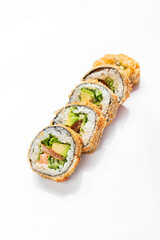 tasty sushi in the cafe