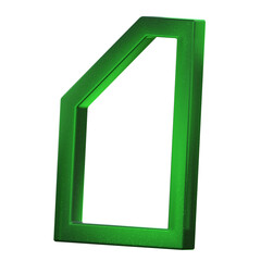 3D Green Geometric Shape Render
