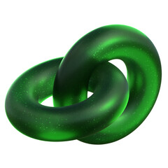 3D Green Geometric Shape Render