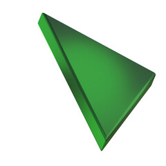 3D Green Geometric Shape Render