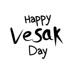 Happy Vesak Day Lettering 