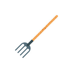 Gardening and horticulture tools. a rake. Flat design on white background. Vector illustration.