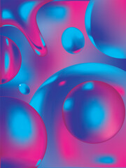 abstract background with bubbles and color gradient