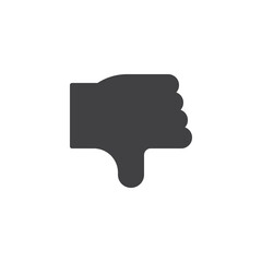 Thumbs down gesture vector icon