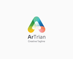 Creative colorful letter a logo