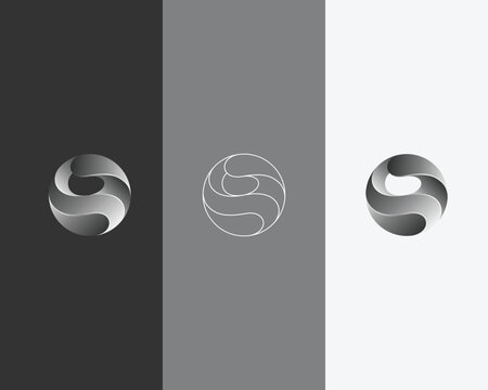 Monogram of sphere global logo